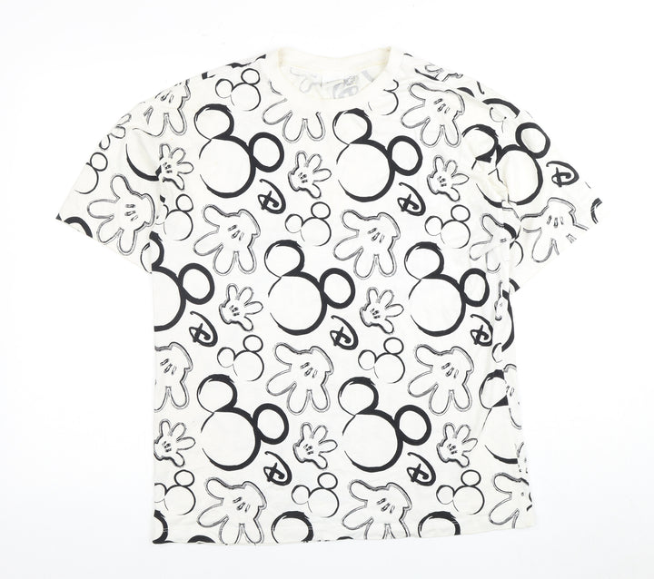 Disney Unisex Adults White XS T-Shirt Crew Neck