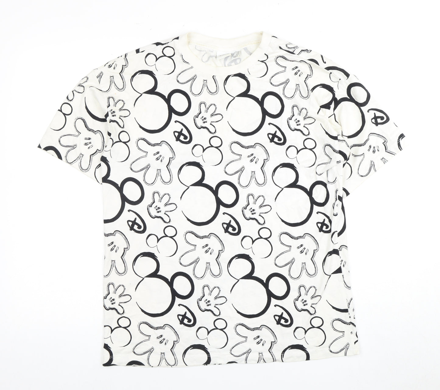 Disney Unisex Adults White XS T-Shirt Crew Neck
