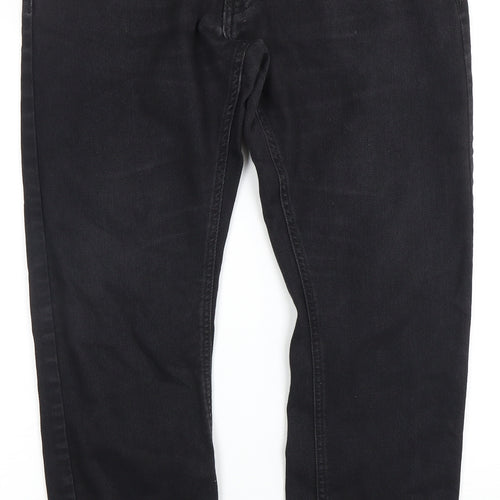 Marks and Spencer Men's Black Slim Jeans, Size 34