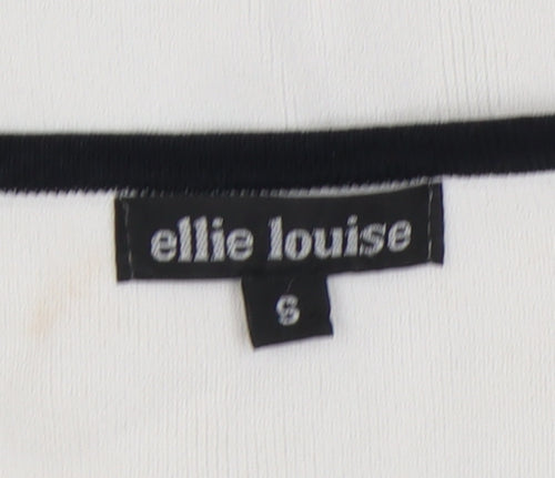 Ellie Louise Women's White Beaded Sleeveless Tank Top S