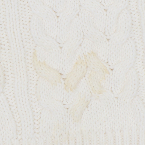 ASOS Women's White Knit V-Neck Dress Size 10