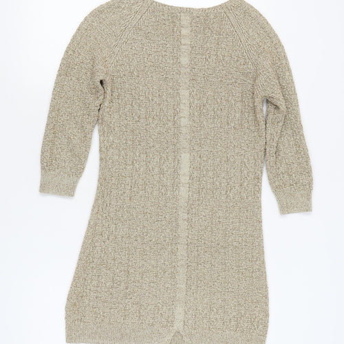 Massimo Dutti Women's Beige Jumper Dress M