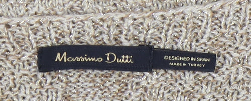 Massimo Dutti Women's Beige Jumper Dress M