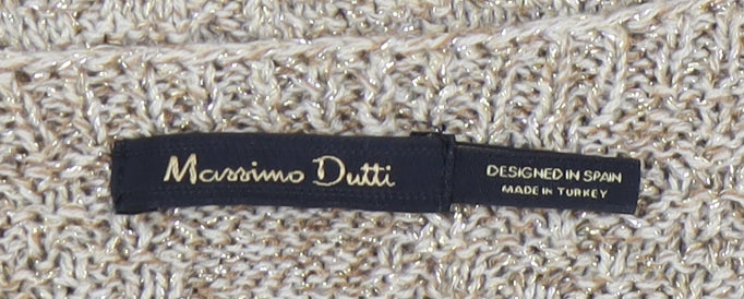 Massimo Dutti Women's Beige Jumper Dress M