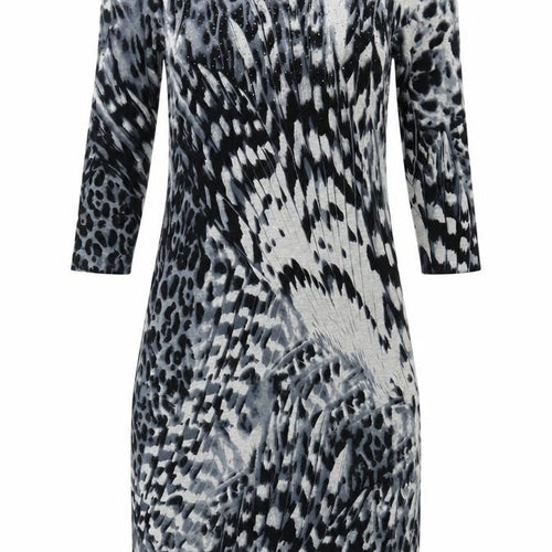 Planet Women's Grey Animal Print Sheath Dress XS