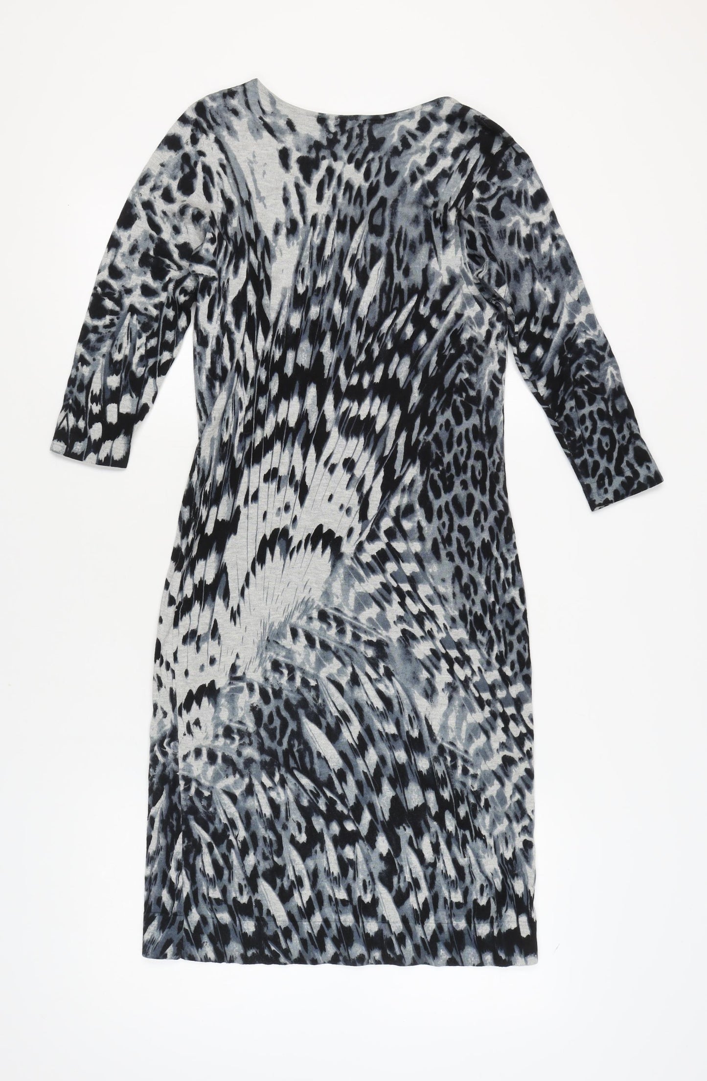 Planet Women's Grey Animal Print Sheath Dress XS