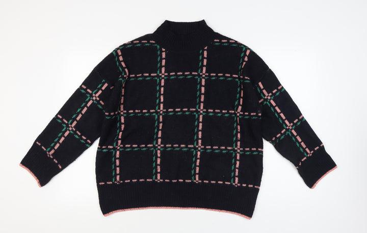 Next Women's Black Pullover Jumper Mock Neck L