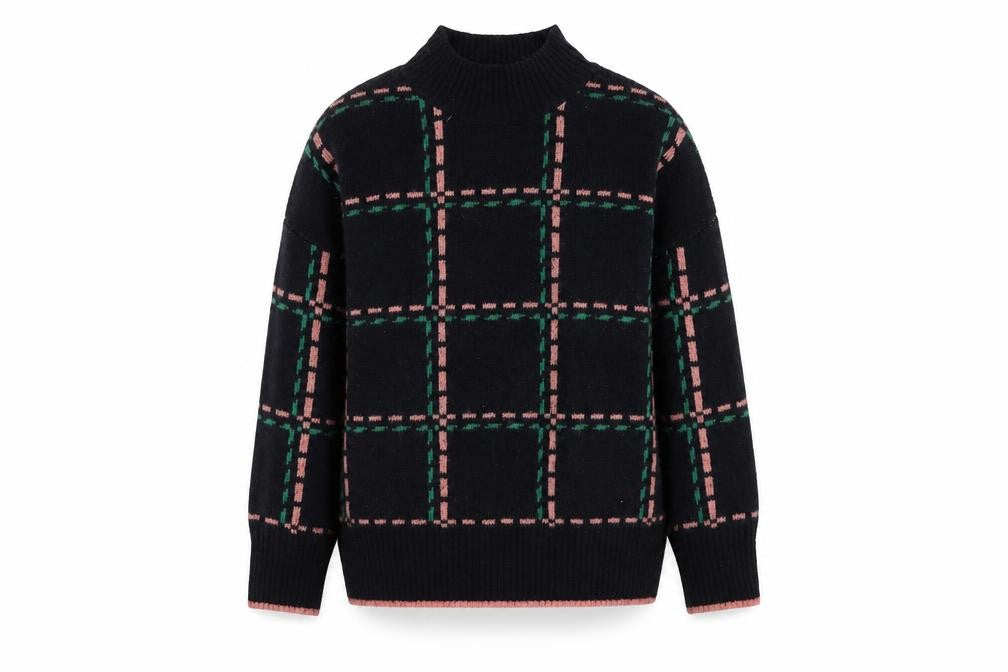 Front view of Next Women's Black jumper Mock Neck L