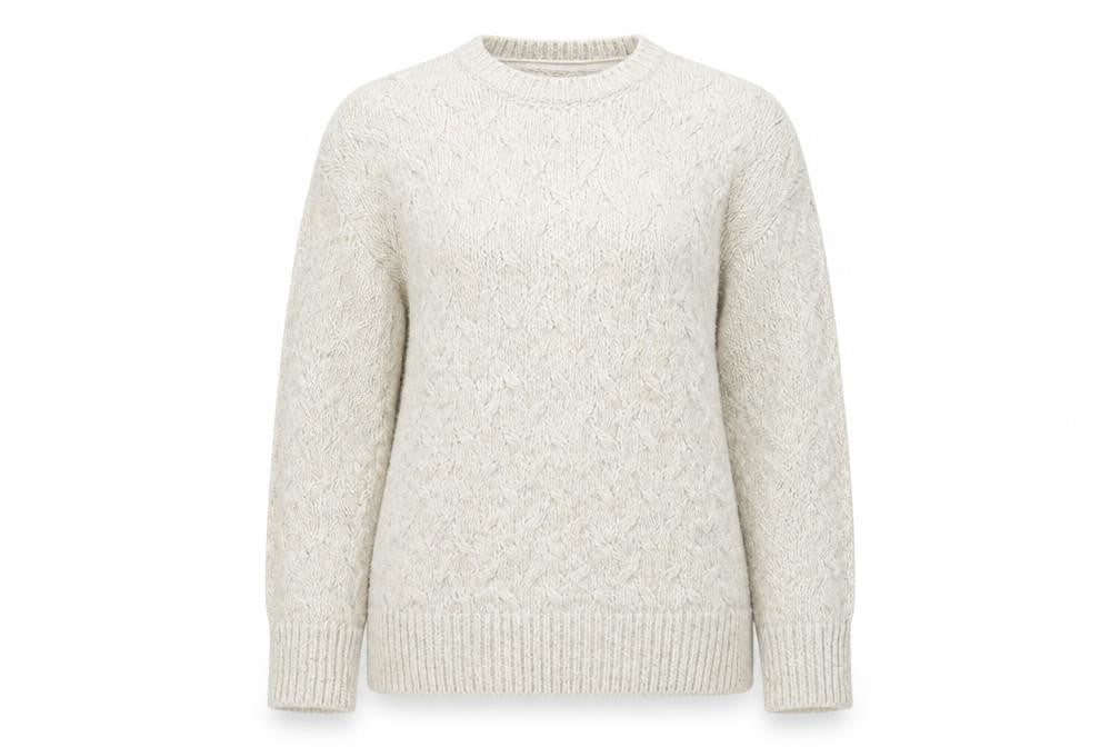 Front view of FatFace Women's Beige jumper, size 12
