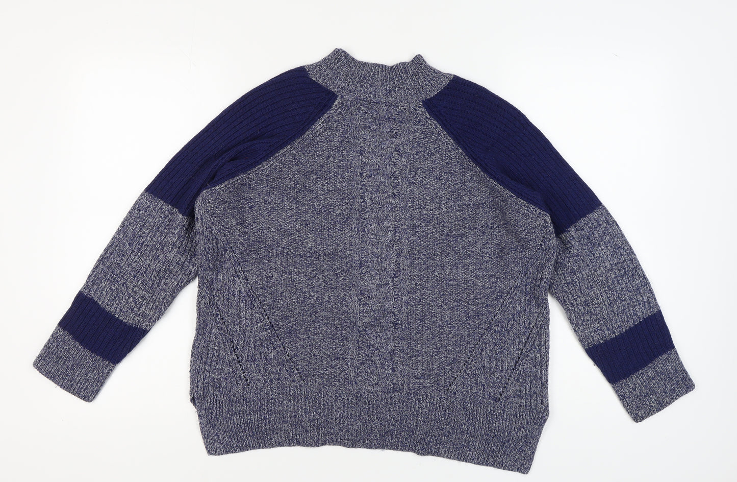 Marks and Spencer Women's Blue Knit Jumper - Size 16