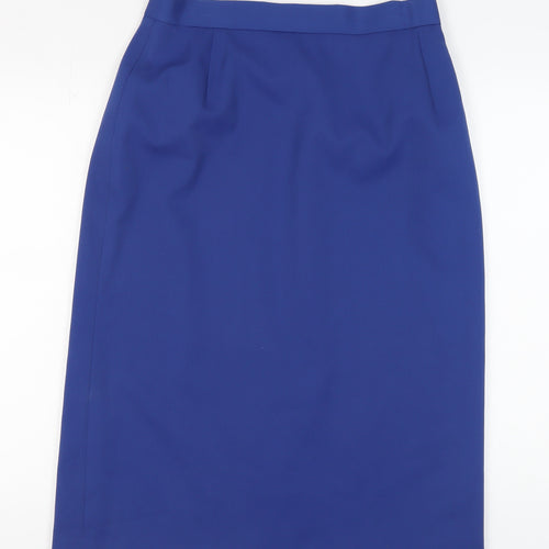 L'Anglaise Women's Blue Knee Length Pencil Skirt