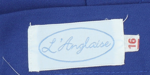 L'Anglaise Women's Blue Knee Length Pencil Skirt