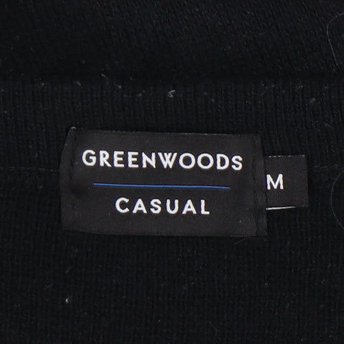 Greenwoods Men's Black M Argyle Pullover Jumper