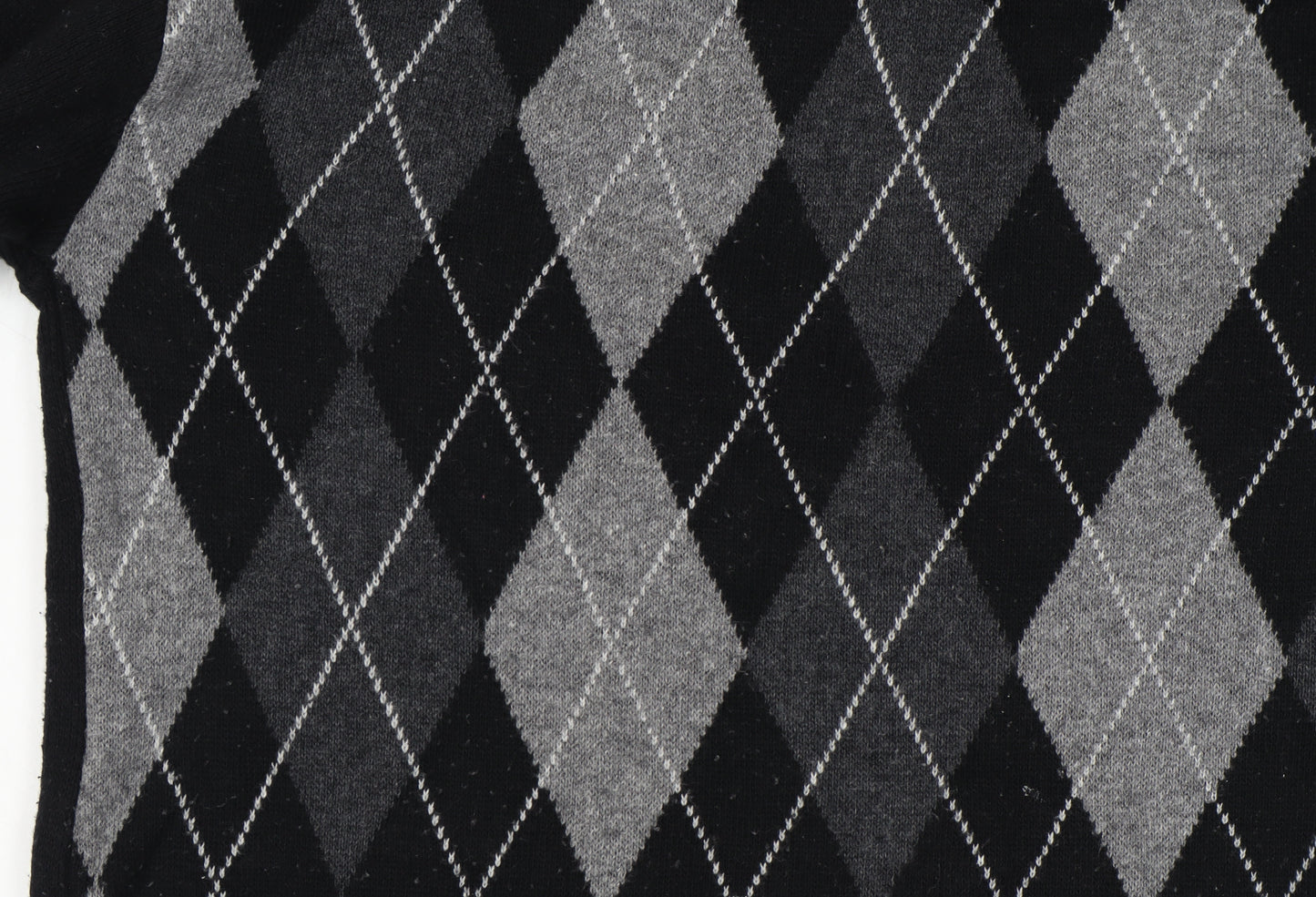 Greenwoods Men's Black M Argyle Pullover Jumper
