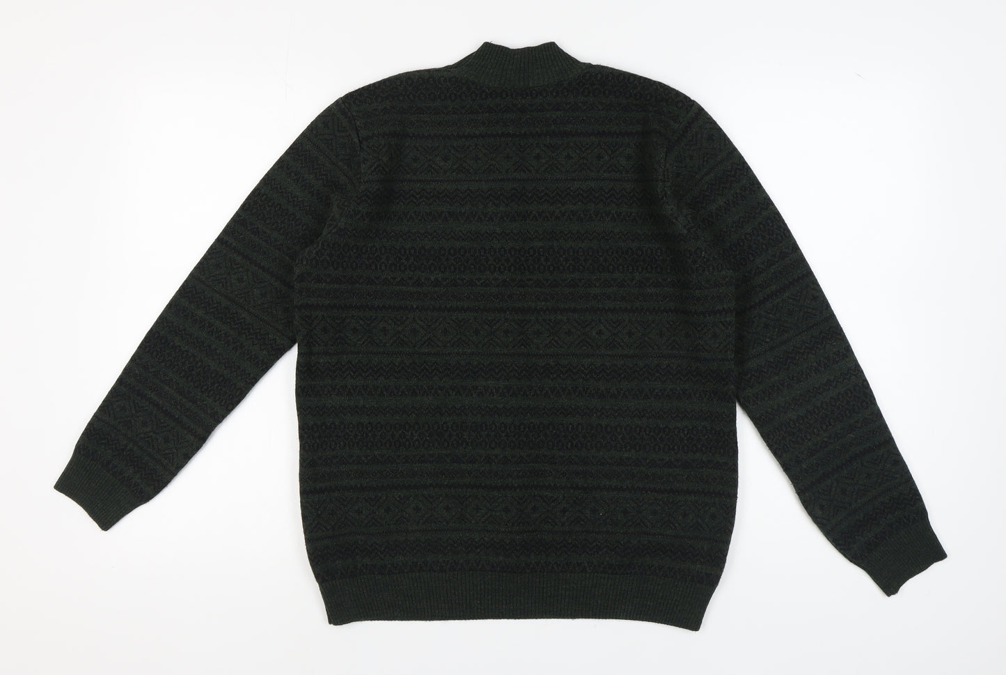 Trendyol Men's Green Pullover Jumper, Size L, Winter Knit
