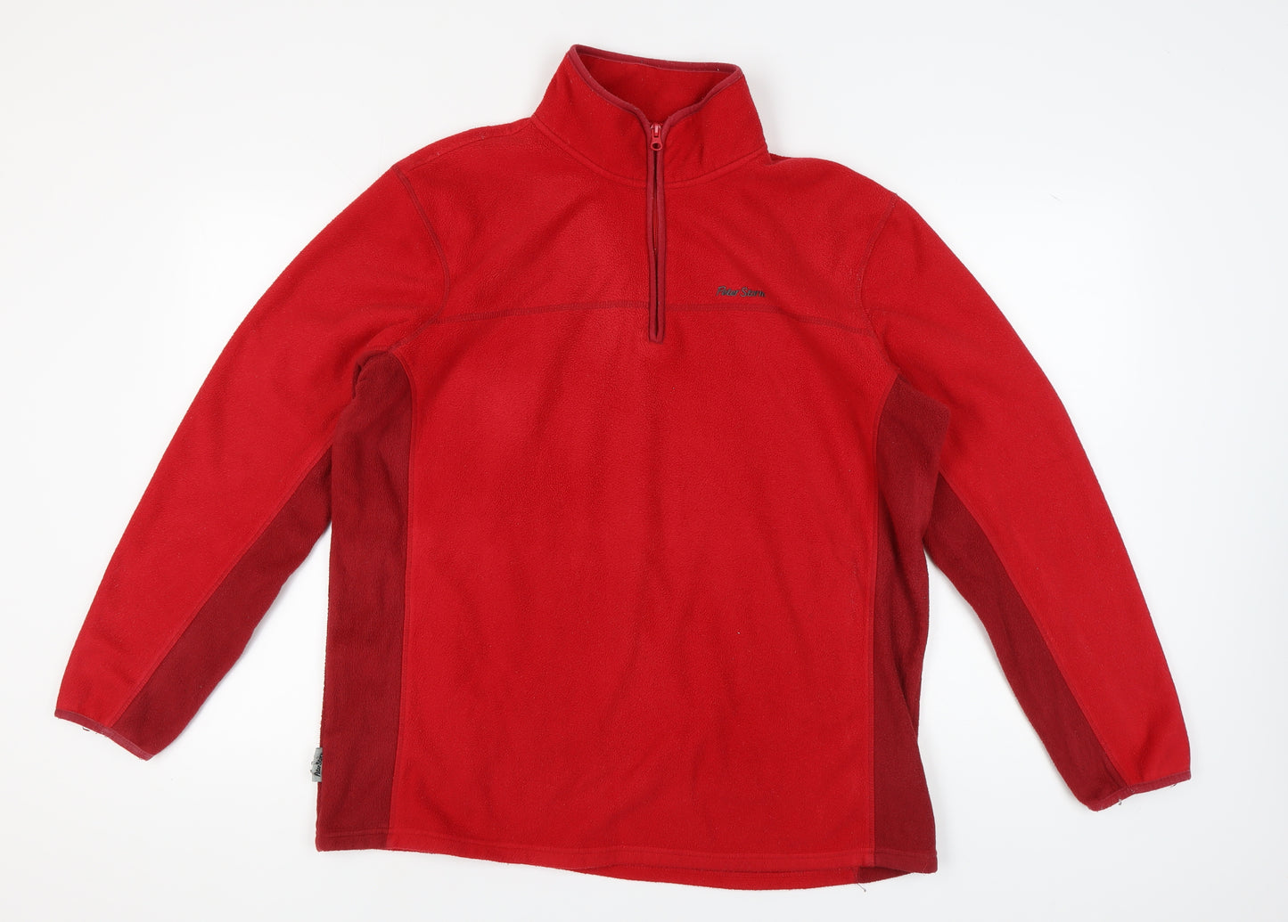 Peter Storm Men's Red Fleece Sweatshirt L 1/2 Zip