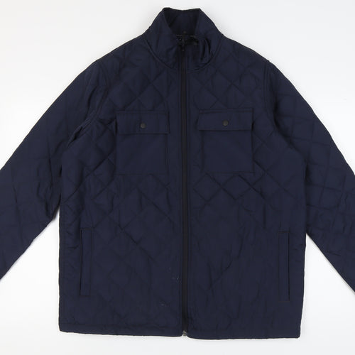 Crivit Men's L Blue Quilted Jacket - Casual Autumn Style