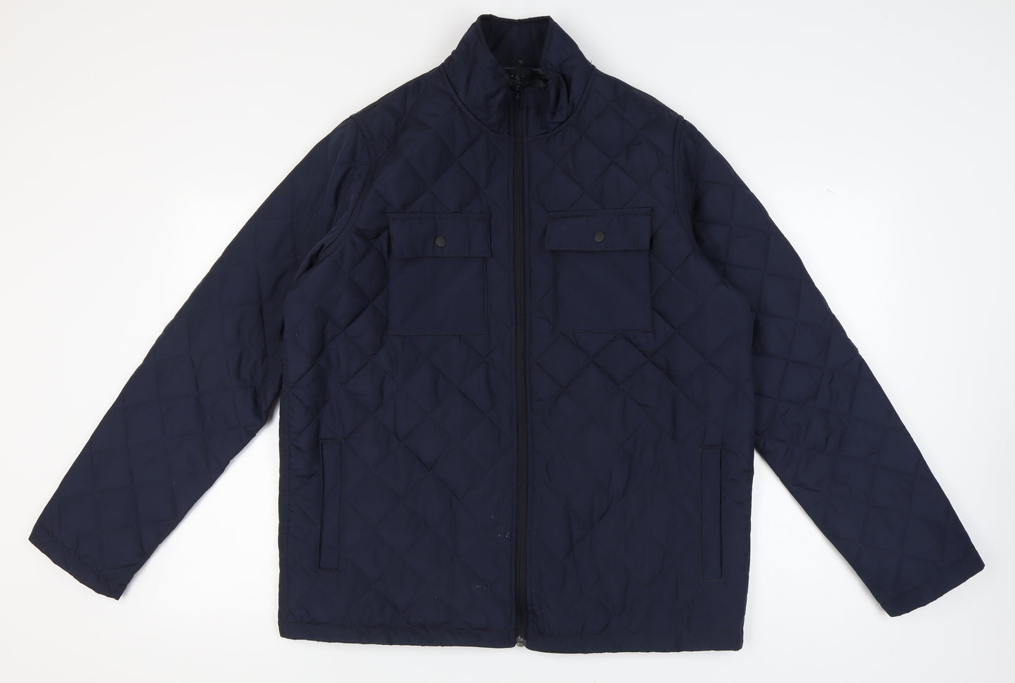 Crivit Men's L Blue Quilted Jacket - Casual Autumn Style