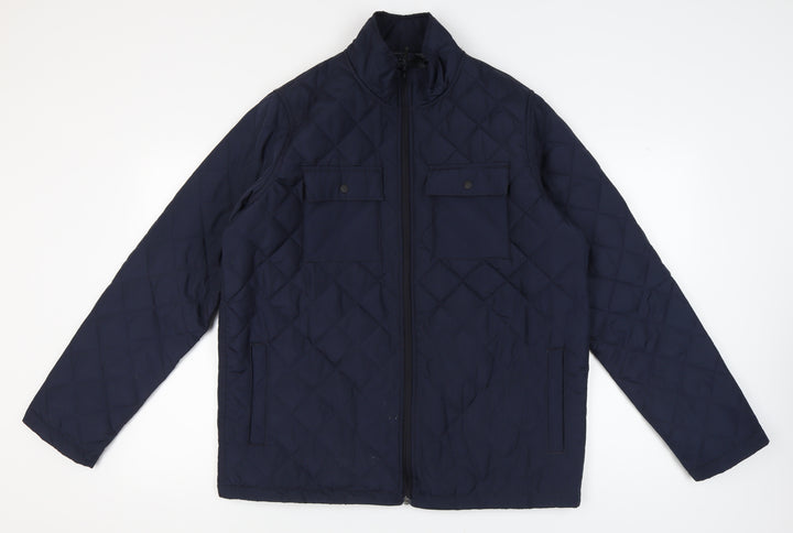 Crivit Men's L Blue Quilted Jacket - Casual Autumn Style