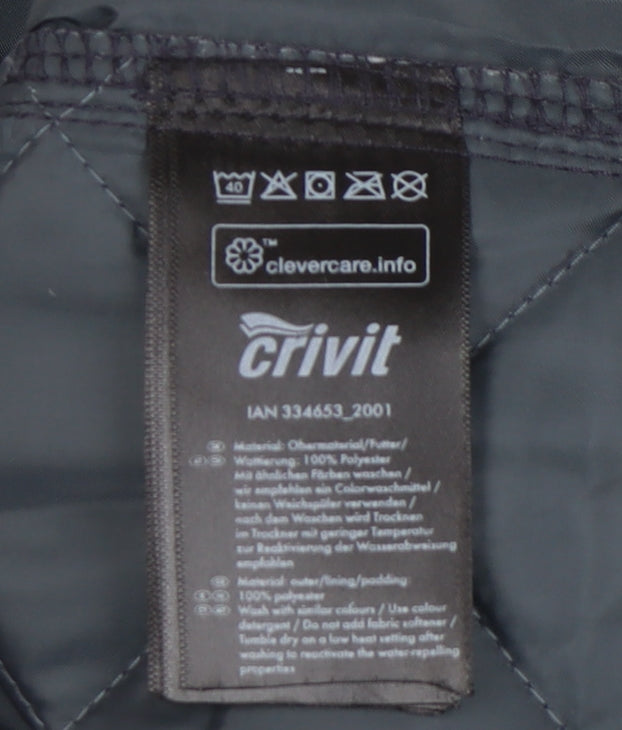 Crivit Men's L Blue Quilted Jacket - Casual Autumn Style