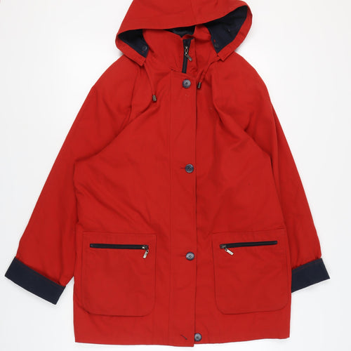 Klass Red Hooded Parka Jacket Women L