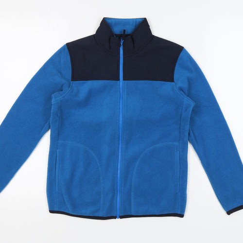 Uniqlo Boys Blue Full Zip Fleece Jacket, Size 11-12 Years