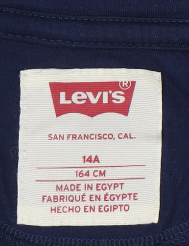 Levi's Boys Blue Hooded Basic Jacket 14 Years Casual