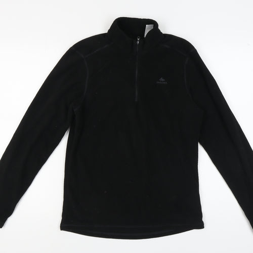 Decathlon Unisex Black Fleece Sweatshirt S 1/2 Zip