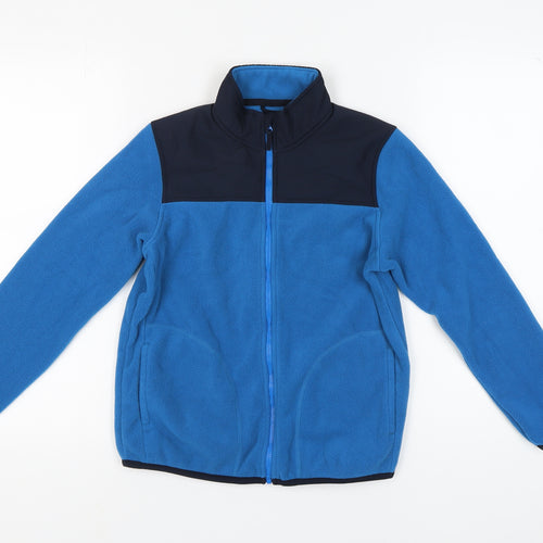 Uniqlo Boys Blue Fleece Jacket, Size 11 Years, Casual Autumn/Winter