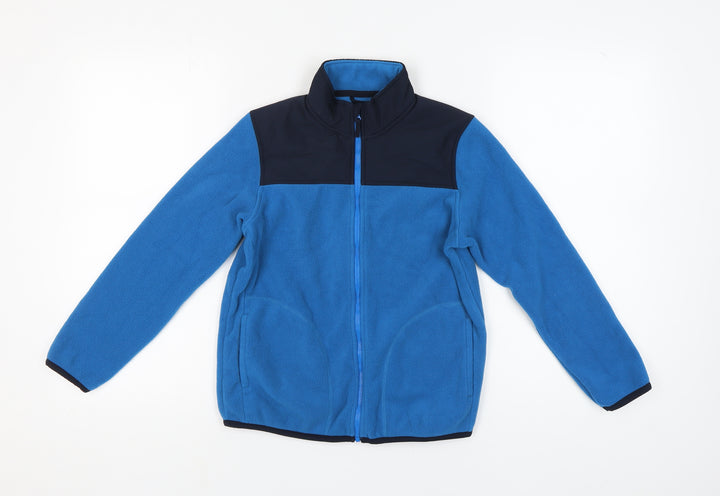 Uniqlo Boys Blue Fleece Jacket, Size 11 Years, Casual Autumn/Winter