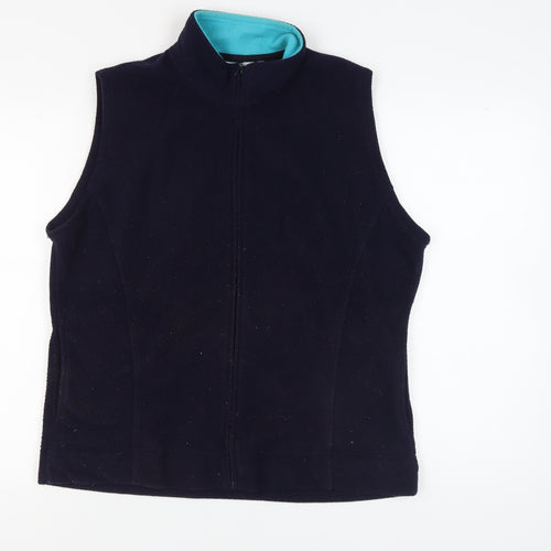 EWM Women's Black Fleece Waistcoat XL - Casual Zip Vest