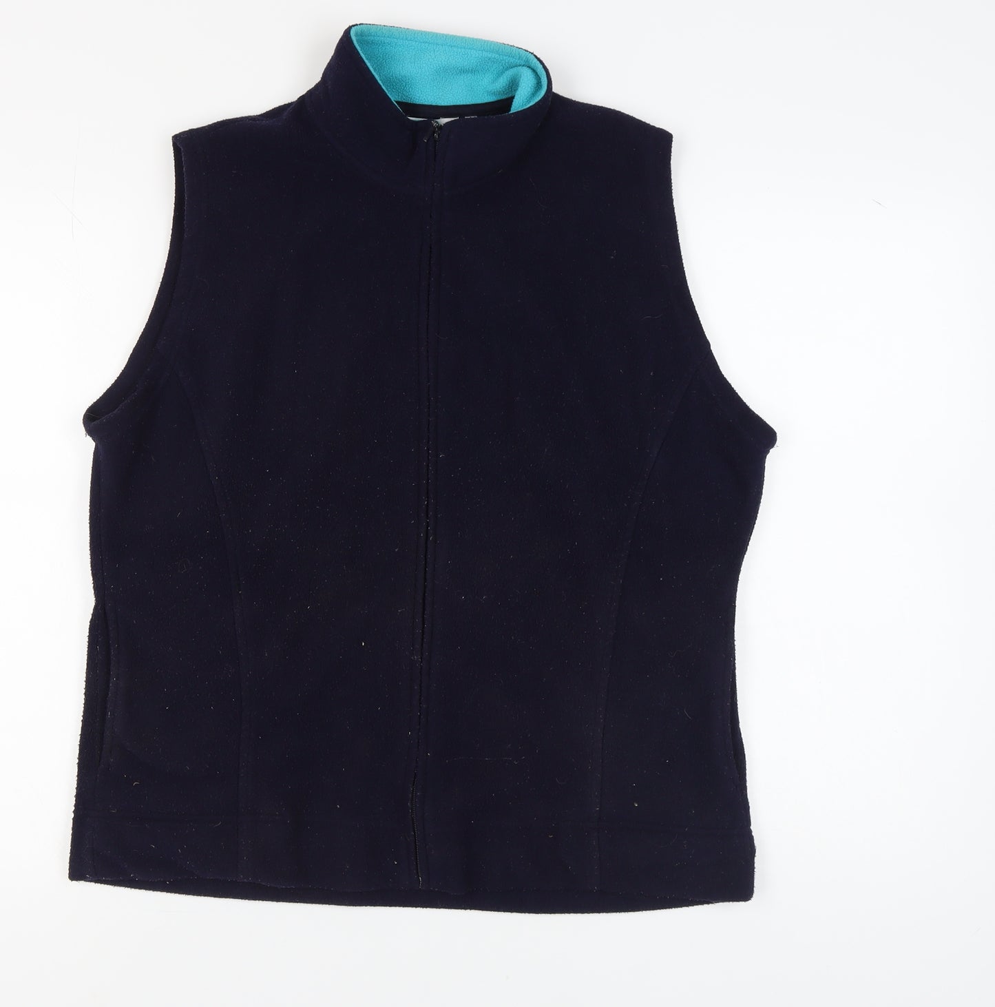 EWM Women's Black Fleece Waistcoat XL - Casual Zip Vest