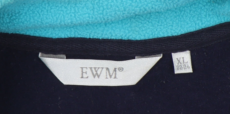 EWM Women's Black Fleece Waistcoat XL - Casual Zip Vest