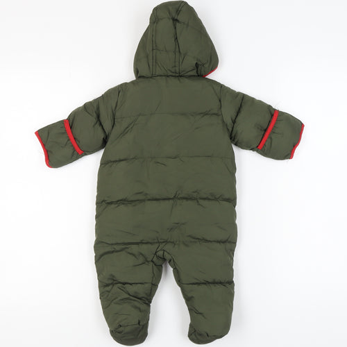 DKNY Unisex Baby Snowsuit 3-6 Months Green Hooded