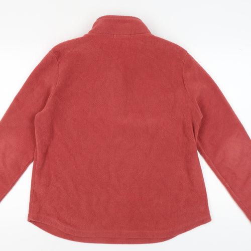M&Co Women's Red Fleece Sweatshirt, L, High Neck