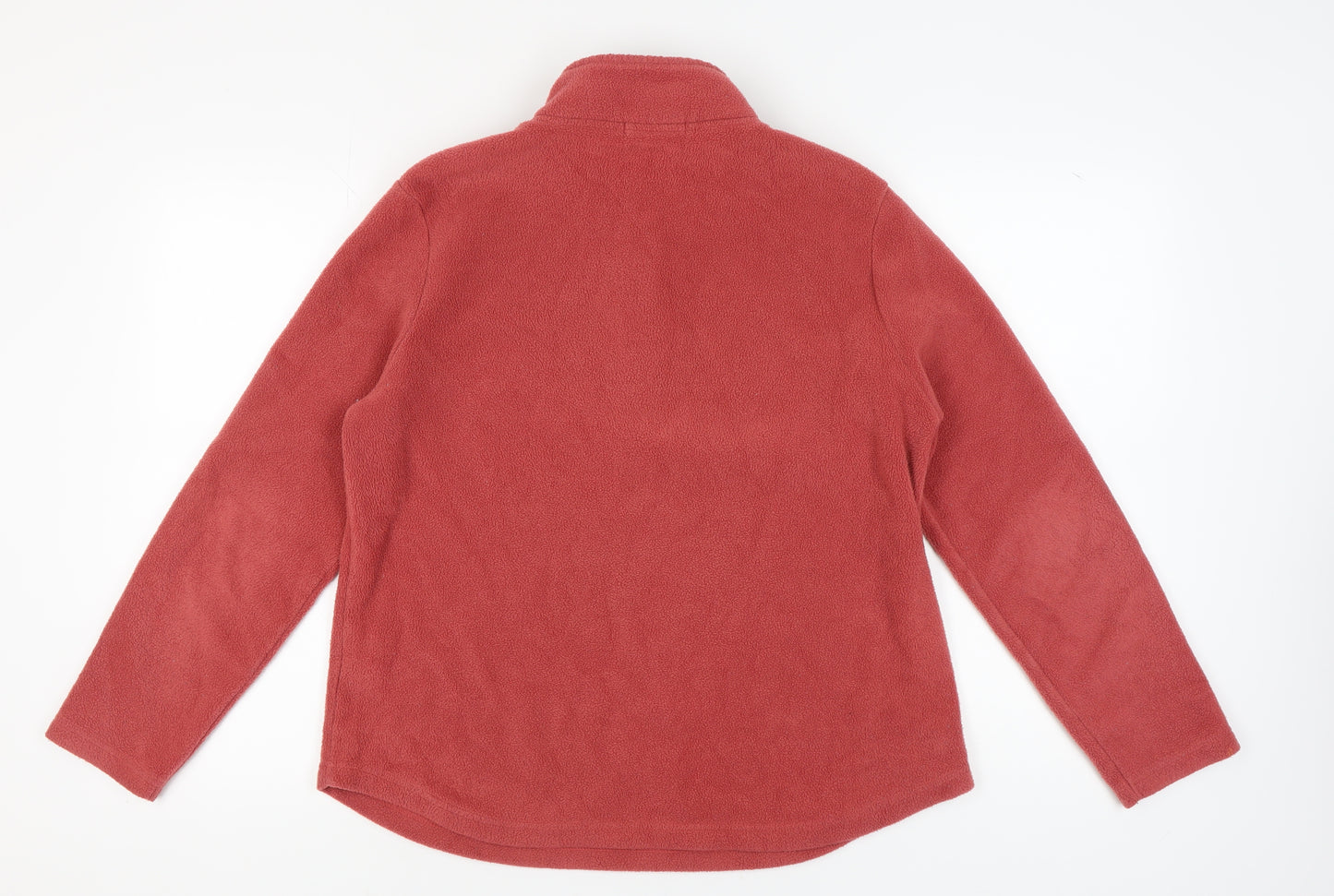 M&Co Women's Red Fleece Sweatshirt, L, High Neck