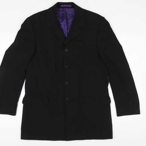 Burton Men's Black Regular Fit Blazer, Size 38R, Viscose Blend