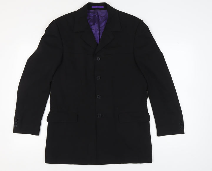 Burton Men's Black Regular Fit Blazer, Size 38R, Viscose Blend