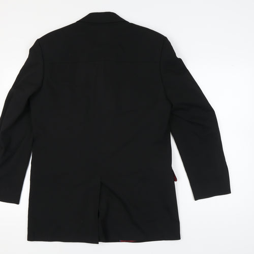 Burton Men's Black Regular Fit Blazer, Size 38R, Viscose Blend