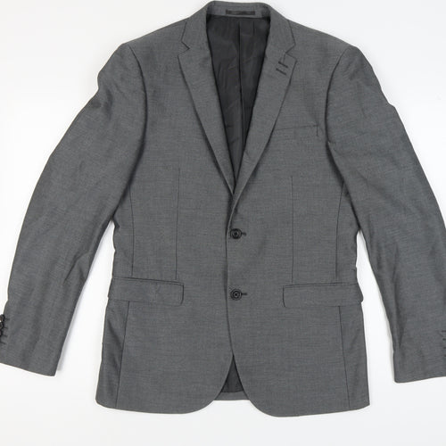 Next Men's Grey Blazer 40 Long Jacket