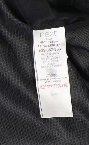 Next Men's Grey Blazer 40 Long Jacket