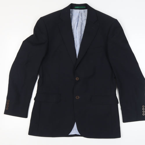 Racing Green Men's Blue Wool Blazer 38R