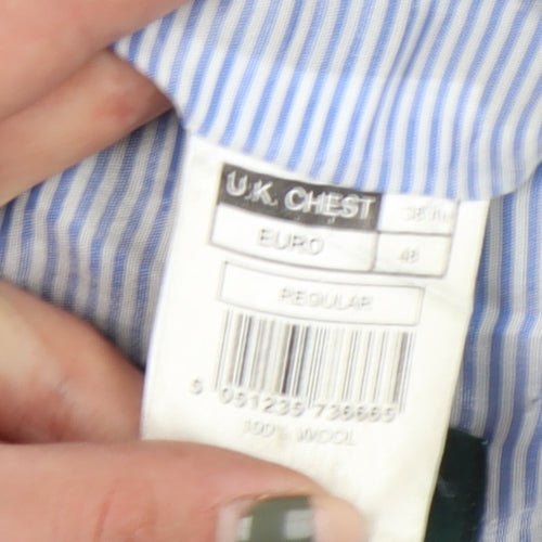 Racing Green Men's Blue Wool Blazer 38R