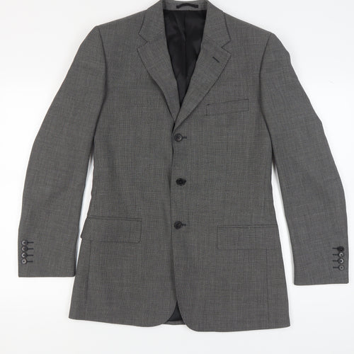 Jaeger Grey Men's Blazer, 38R, Single-Breasted