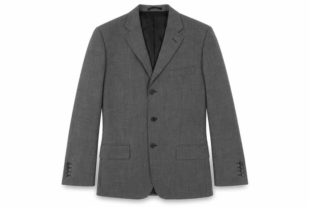 Front view of Jaeger Grey Men's Blazer, 38R, Single-Breasted
