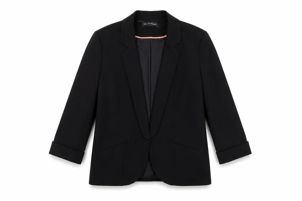 Front view of Miss Selfridge Women's Black Blazer, size 14