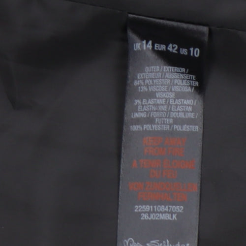 Miss Selfridge Women's Black Blazer Size 14