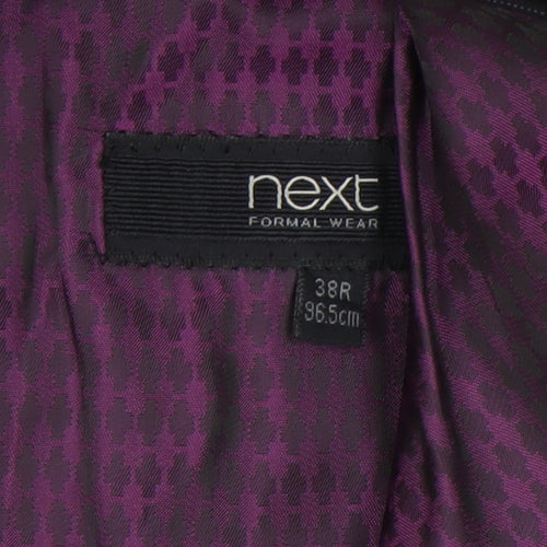 Next Men's Black Striped Wool Blazer Size 38R