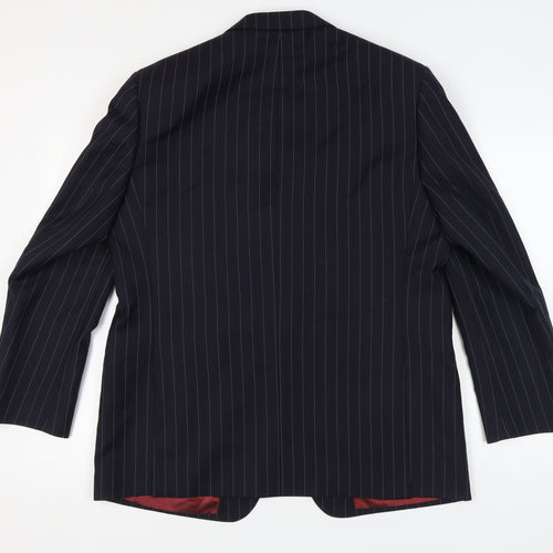 Marks and Spencer Men's Blue Striped Blazer M