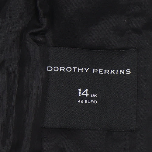 Dorothy Perkins Women's Black Long Coat Size 14